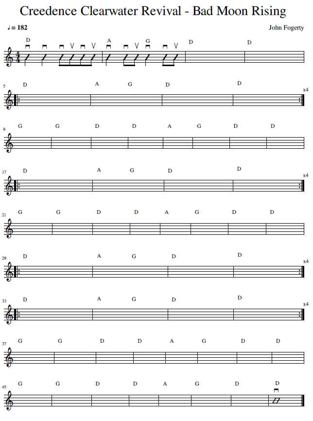 ccr-badmoonrising - Larne Guitar School Larne Guitar School